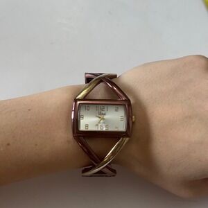 Women's VIVANI Quartz Watch Bangle Bracelet Copper Gold Tone Unique Design